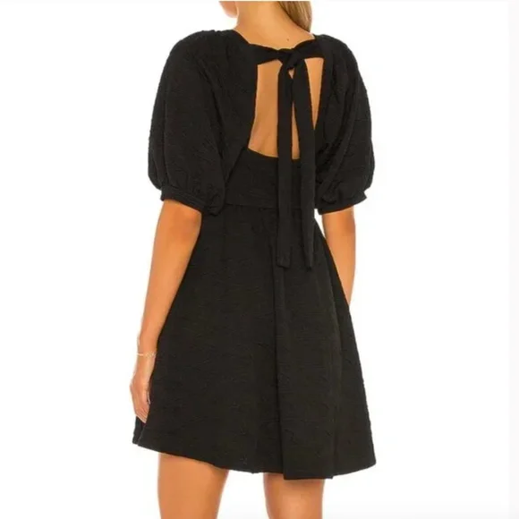 Free People Black Dress Tie-Back,XS, GL1349 - Picture 2 of 6